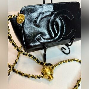 CHANEL CC Vintage POUCH, unbranded chain strap included